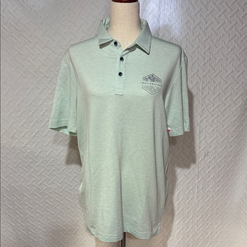 Travis Mathew Light Green Polo Shirt